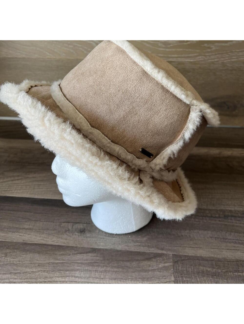 Brixton Packable Bucket Hat Sherpa/Faux Suede XS